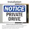Signmission Private Drive, 7 in W x Rectangle, Vinyl Decal OS-2PACK-NS-D-57-L-17810 - alternate 3